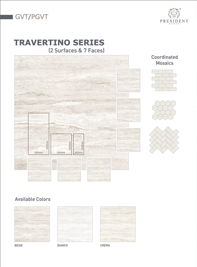 Travertino Series - President Ceramic
